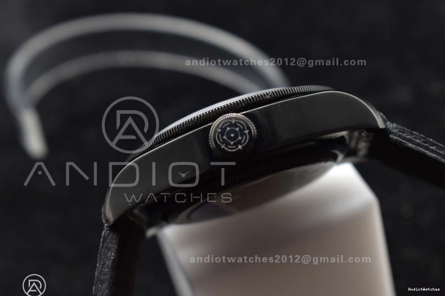 Best Leather A2824 on Heritage ZF Black Dark V Edition Strap Bezel Bay DLC ComfortFit Distressed 425 1:1 Black 0203